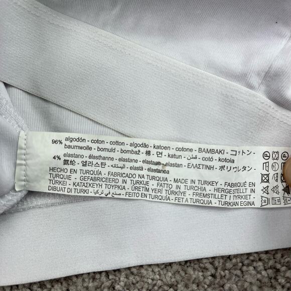Zara Cotton/Elastane White Crop Top size M - Picture 4 of 7